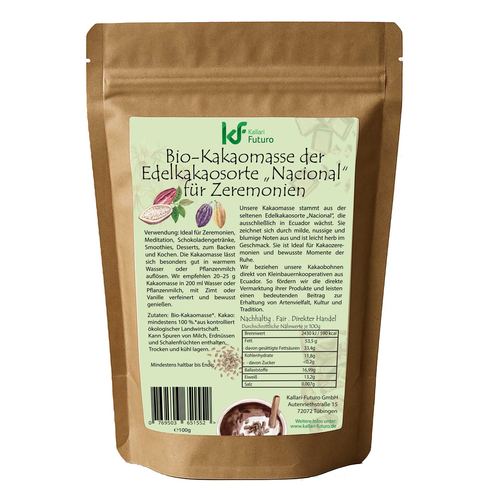 Bio-Kakaomasse der Edelkakaosorte „Nacional“ – Bild 2